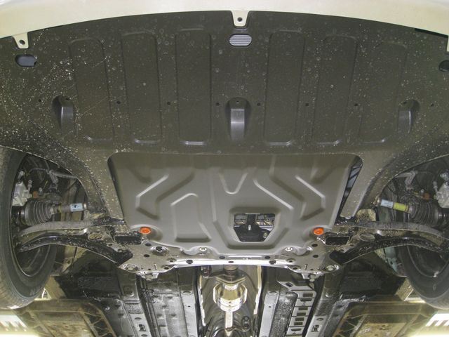 Защита Alfeco для картера и КПП (установка под пыльник) Hyundai Solaris II 2017-2026. Артикул ALF.10.46st