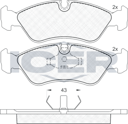 Тормозные колодки Icer. Артикул 180758