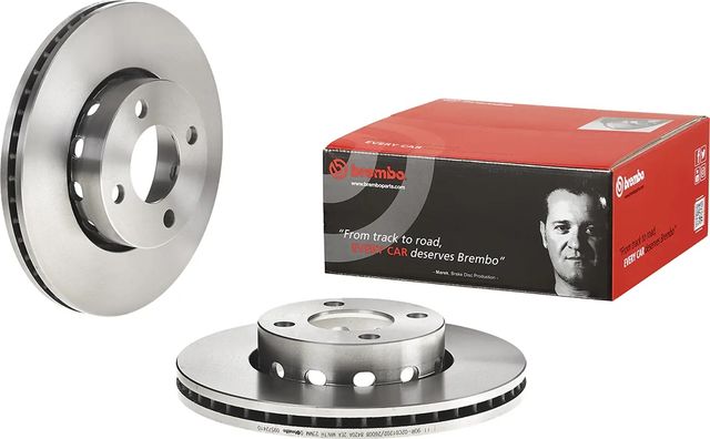 Тормозной диск Brembo передний для Audi Cabriolet 1992-2000. Артикул 09.5724.10