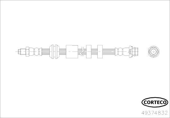 Тормозной шланг Corteco передний для Volvo XC60 I 2008-2017. Артикул 49374832