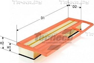 Воздушный фильтр  Tecneco Filters для Fiat Qubo I 2008-2026. Артикул AR9628PMS