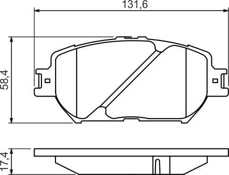 Тормозные колодки Bosch. Артикул 0 986 494 418