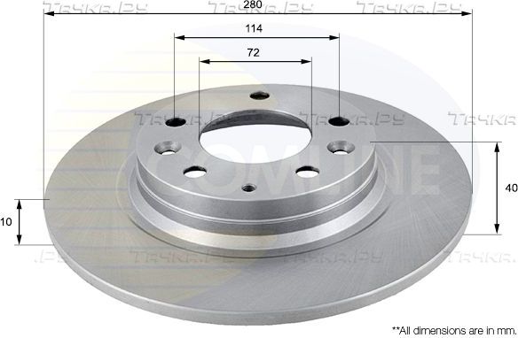Тормозной диск Comline COATED. Артикул ADC0450