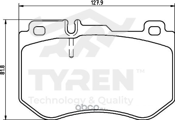 Дисковые тормозные колодки (Tyren). Артикул TYR1215781
