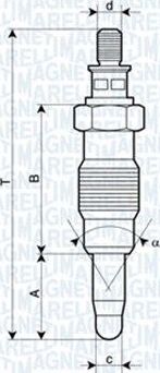 Свеча накаливания (накала) Magneti Marelli. Артикул 062900008304