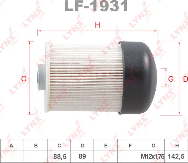 Топливный фильтр LYNXauto для Renault Master III 2010-2026. Артикул LF-1931