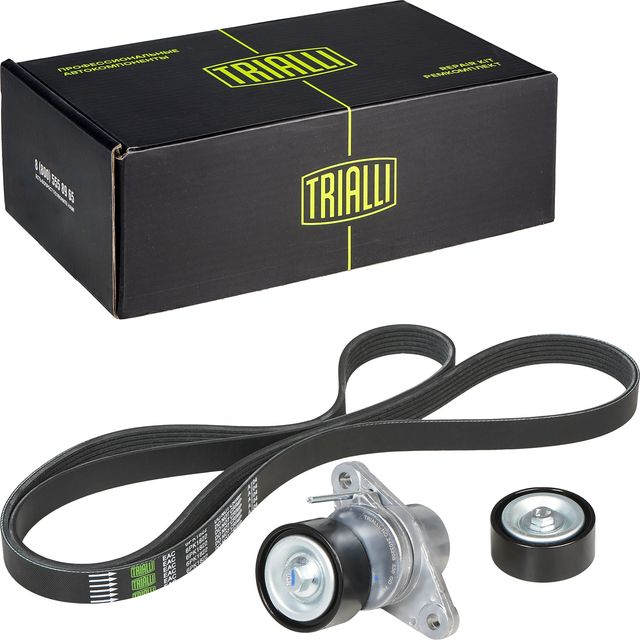 Приводной ремень поликлиновой с роликами (комплект) Trialli для Lada Largus I 2012-2026. Артикул GD 717