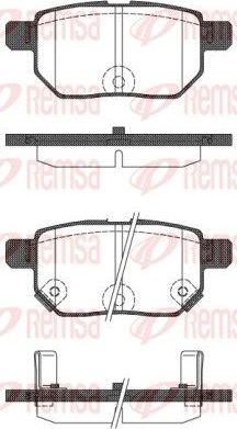 Тормозные колодки Remsa задние для Toyota Auris I 2007-2012. Артикул 1286.22