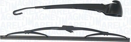 Поводок (рычаг) и щетка стеклоочистителя (дворника) Magneti Marelli. Артикул 000723180350