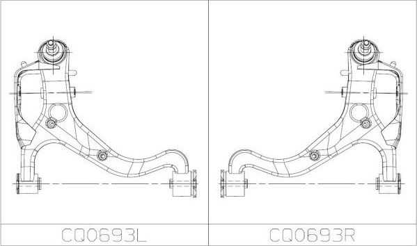 Поперечный рычаг CTR (алюминий) левый нижний для Land Rover Discovery III 2004-2009. Артикул CQ0693L
