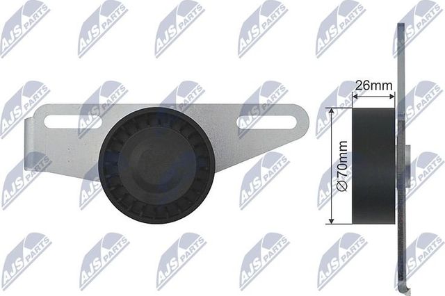 Натяжной ролик (натяжитель) приводного поликлинового ремня NTY. Артикул RNK-RE-021