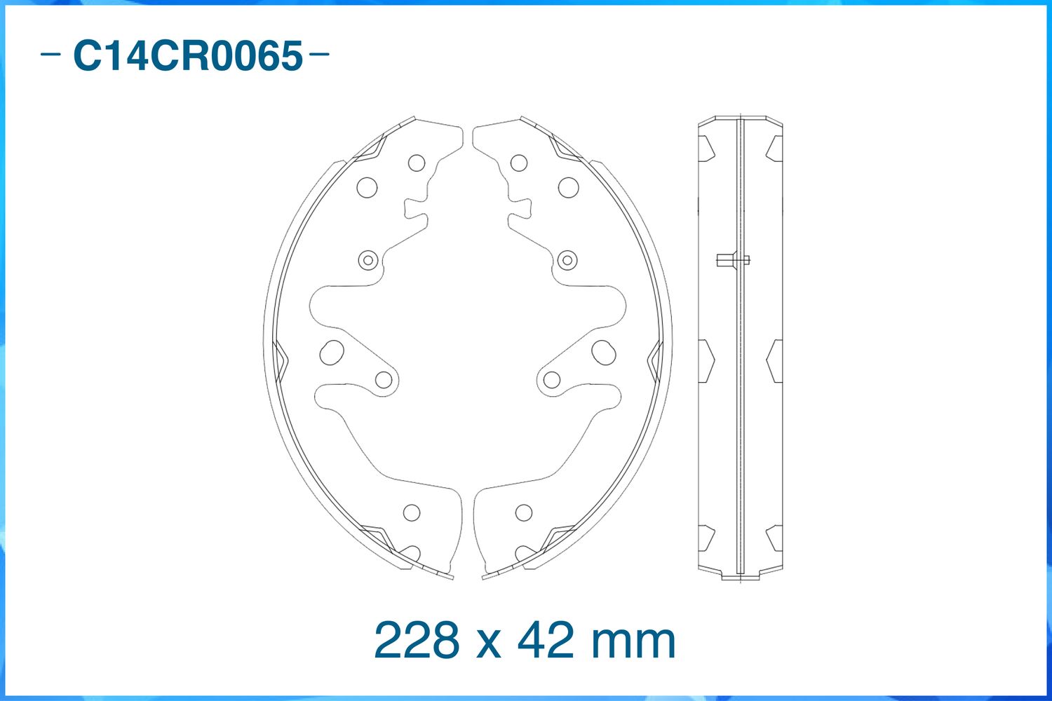 Колодки тормозные задние барабанные (Cworks). Артикул C14CR0065