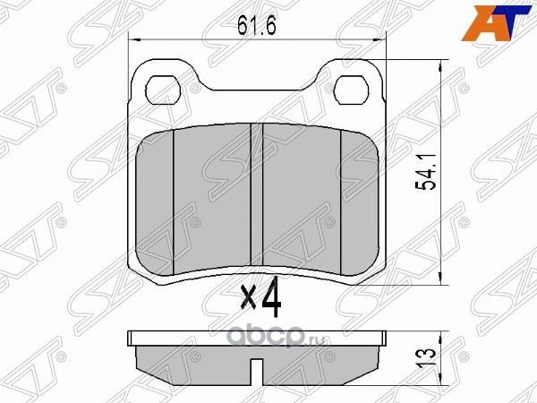 Колодки тормозные зад MERCEDES C-CLASS W202 93-00 (SAT). Артикул STA0004209820