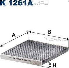 Салонный фильтр Filtron. Артикул K 1261A