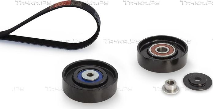 Приводной ремень поликлиновой с роликами (комплект) Gates Micro-V® Kit для Toyota Echo 2002-2005. Артикул K196PK1768