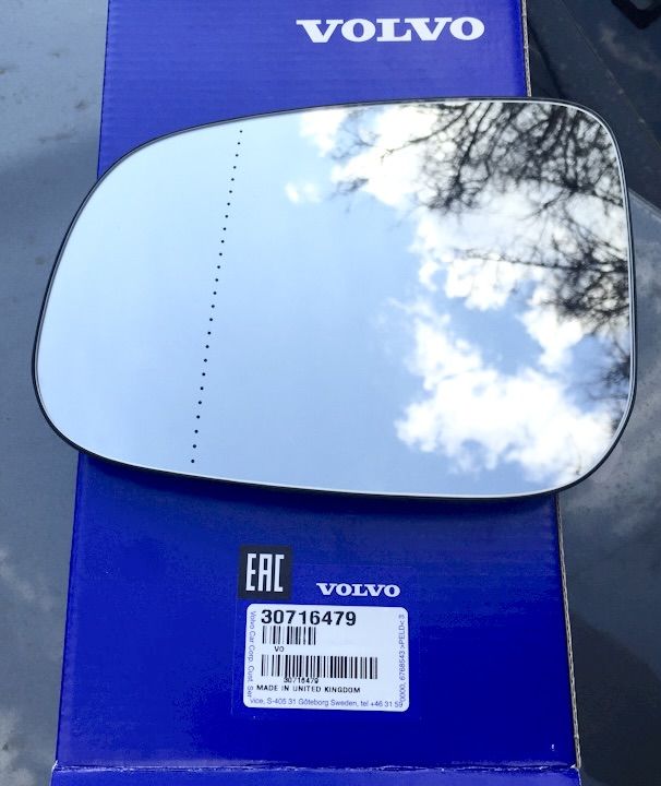 Зеркальное стекло бокового зеркала Volvo. Артикул 30716479