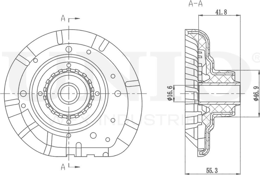 Опора амортизационной стойки (Unio). Артикул RMP-13125