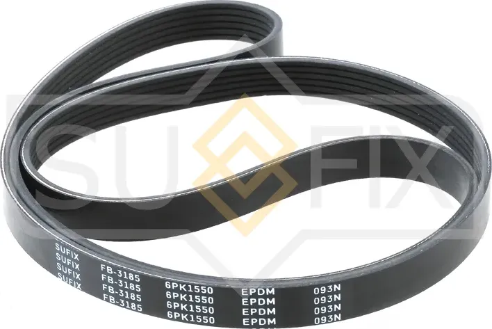 Ремень поликлиновый 6PK1550 (Sufix). Артикул FB-3185