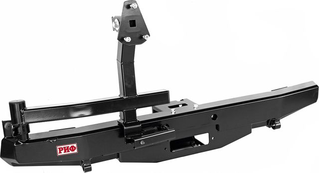 Бампер силовой РИФ задний с площадкой под лебедку и калиткой, лифт 65 мм для УАЗ Хантер 2003-2026. Артикул RIF469-22230