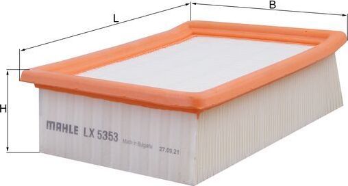 Воздушный фильтр Mahle-Knecht. Артикул LX 3535