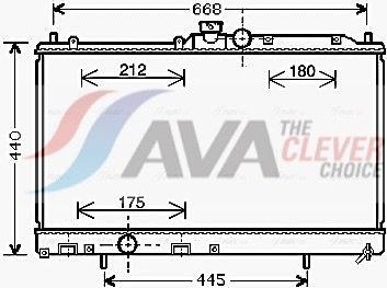 Радиатор охлаждения двигателя AVA ** CLEVER FIT **. Артикул MT2195