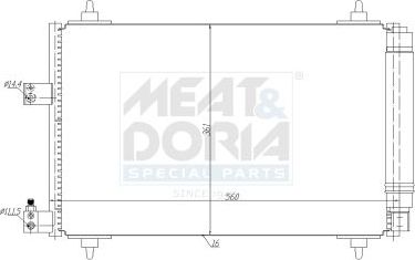 Радиатор кондиционера (конденсатор) Meat & Doria для Peugeot 407 2004-2011. Артикул 991013