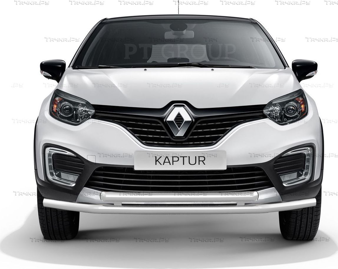 Защита PT Group переднего бампера двойная d63/63 (НПС) для Renault Kaptur  2016-2024. Артикул RKA220201 - купить в Москве, фото, отзывы, доставка по  всей России. Магазин Тачка.Ру