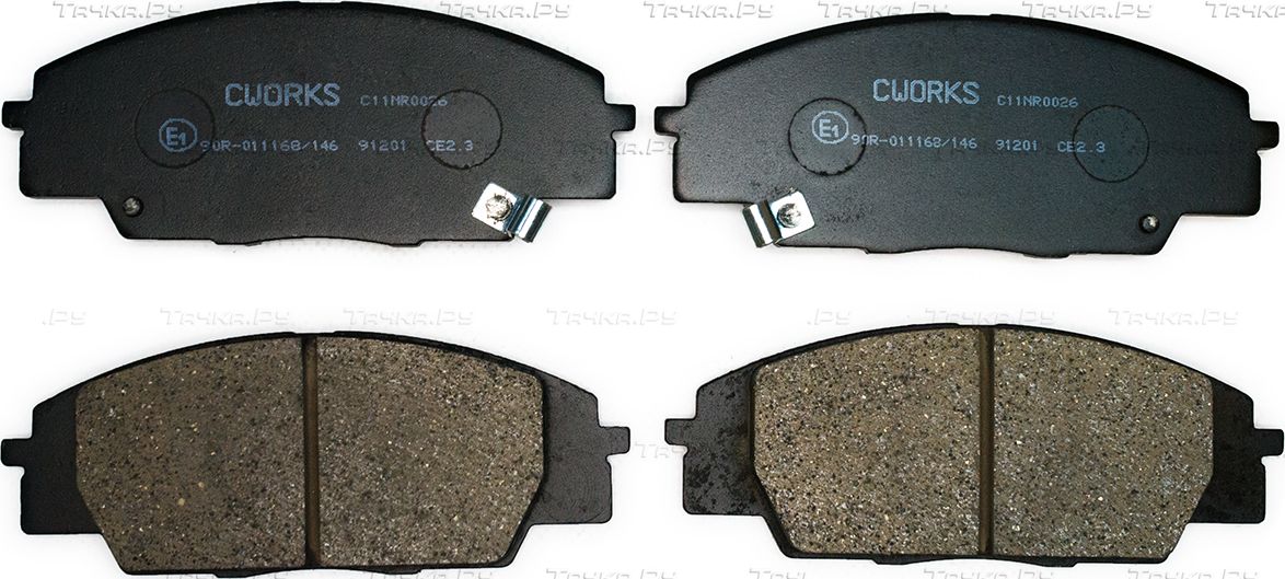 Тормозные колодки Cworks передние для Honda S2000 I (AP1) 1999-2003. Артикул C11NR0026