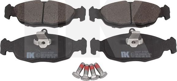Тормозные колодки NK. Артикул 221217