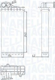 Радиатор отопителя (печки) Magneti Marelli. Артикул 350218436000