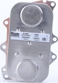 Радиатор масляный (маслоохладитель) для двигателя Nissens (сталь) для MAN TGL 2004-2026. Артикул 91466