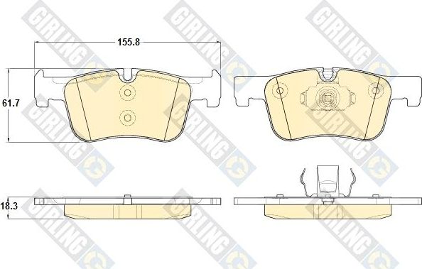 Тормозные колодки Girling. Артикул 6119342