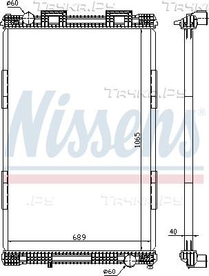 Радиатор охлаждения двигателя Nissens. Артикул 628720