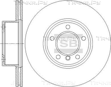 Тормозной диск Sangsin Hi-Q передний для BMW X1 I (E84) 2009-2015. Артикул SD5208