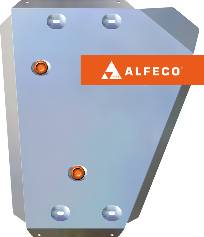Защита алюминиевая Alfeco (4 мм) для топливного бака Changan CS55 2017-2026. Артикул ALF.57.24 AL4