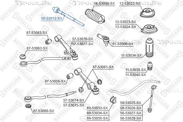 Рулевая тяга Stellox для Kia Rio I 2000-2005. Артикул 55-53012-SX