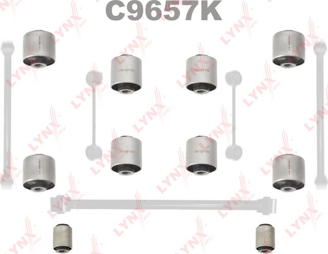 Сайлентблок заднего рычага подвески LYNXauto KIT. Артикул C9657K
