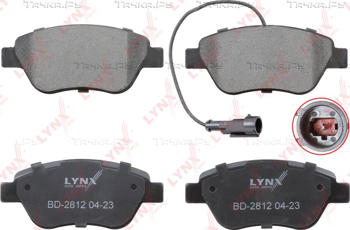 Тормозные колодки LYNXauto передние для Fiat 500 II 2008-2013. Артикул BD-2812