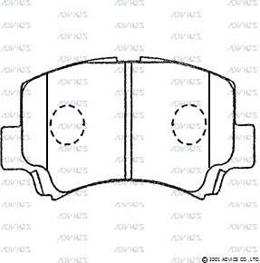 Тормозные колодки Advics. Артикул SN860