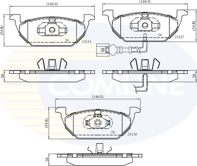Тормозные колодки Comline Comline передние для Audi A2 2000-2005. Артикул CBP1851