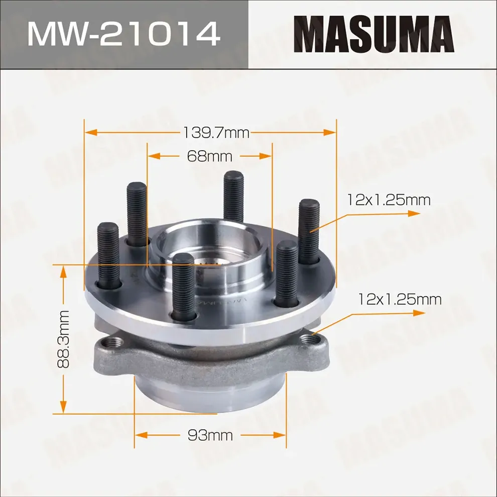 Ступичный узел MASUMA Masuma. Артикул MW21014