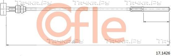 Трос ручника (тросик ручного тормоза) Cofle. Артикул 92.17.1426