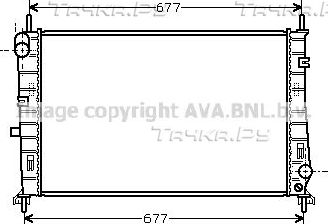 Радиатор охлаждения двигателя AVA. Артикул FDA2165