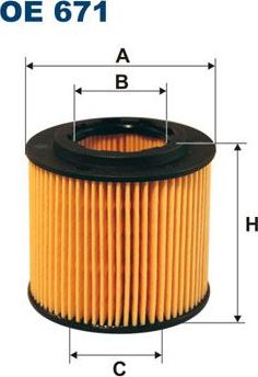Масляный фильтр Filtron для Skoda Fabia II 2006-2014. Артикул OE 671