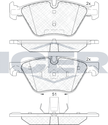 Тормозные колодки Icer. Артикул 182002