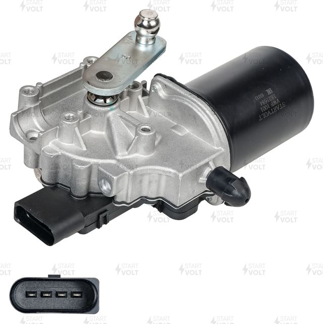 Мотор стеклоочистителя (моторчик дворников) StartVOLT передний для Ford Transit VIII 2014-2026. Артикул VWF 1001