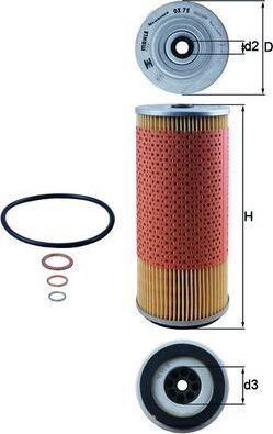 Масляный фильтр Mahle. Артикул OX 75D