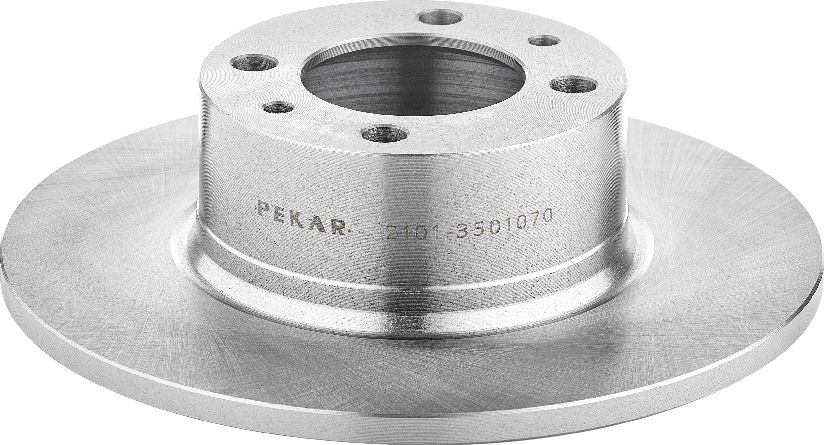 Диск тормозной передний невентилируемый для а/м ВАЗ 2101-2107 (Pekar). Артикул 21013501070