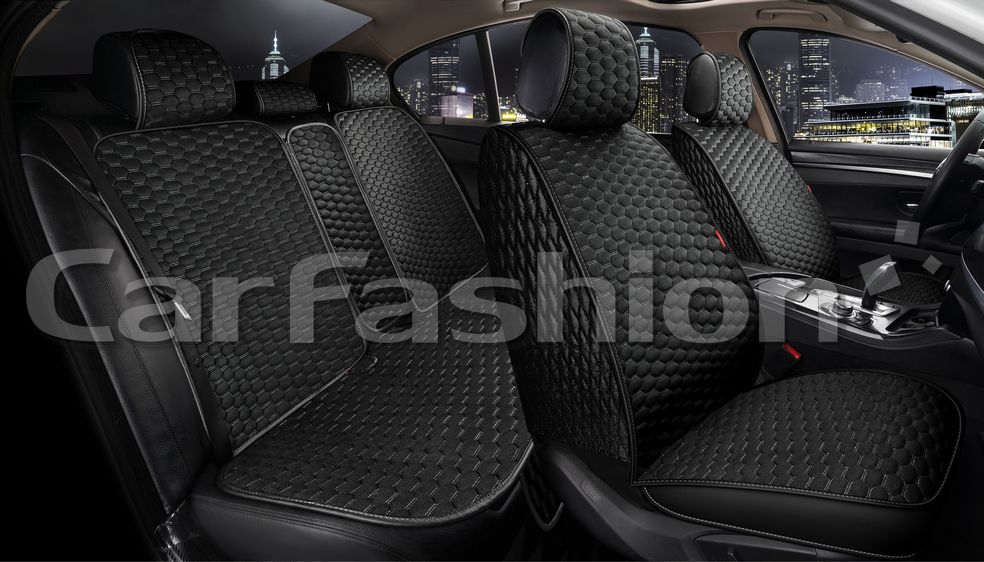Накидки универсальные CarFashion Sota Plus для авто, цвет Черный/Черный/Серый. Артикул 22665