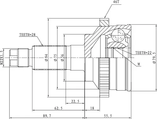 ШРУС (Zikmar). Артикул Z87268R